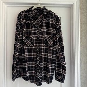 EUC Rails Leo flannel shirt with frayed hem - Size XL